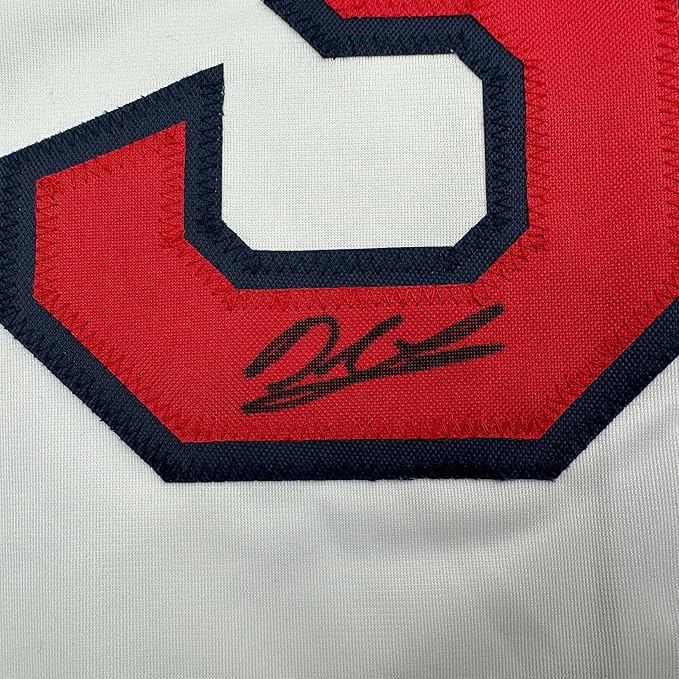 Framed Autographed/Signed Derek Lowe 35x39 Boston White Baseball Jersey Beckett BAS COA