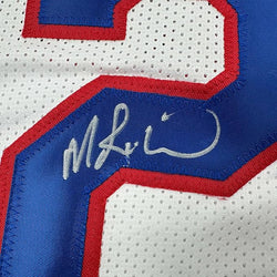 Framed Autographed/Signed Mitch Richmond 35x39 Sacramento White Basketball Jersey JSA COA (ONLINE ORDER ONLY)
