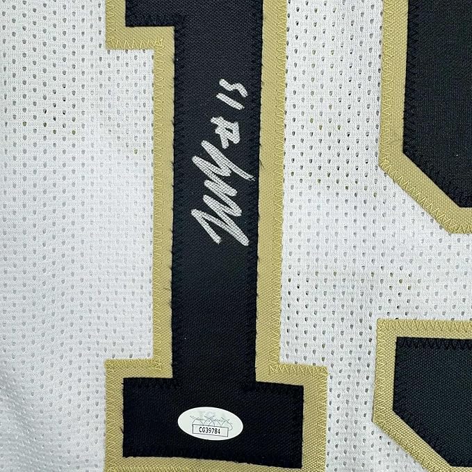 Framed Autographed/Signed Zach Edey 35x39 Purdue White College Basketball Jersey JSA COA