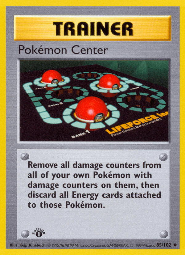 Pokemon Center (85/102) (Shadowless) [Base Set 1st Edition] (Online Only)