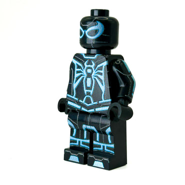Spidey (Tron-Blue Variant) Custom Minifig made using LEGO parts - B3 Customs (Online Order Only)