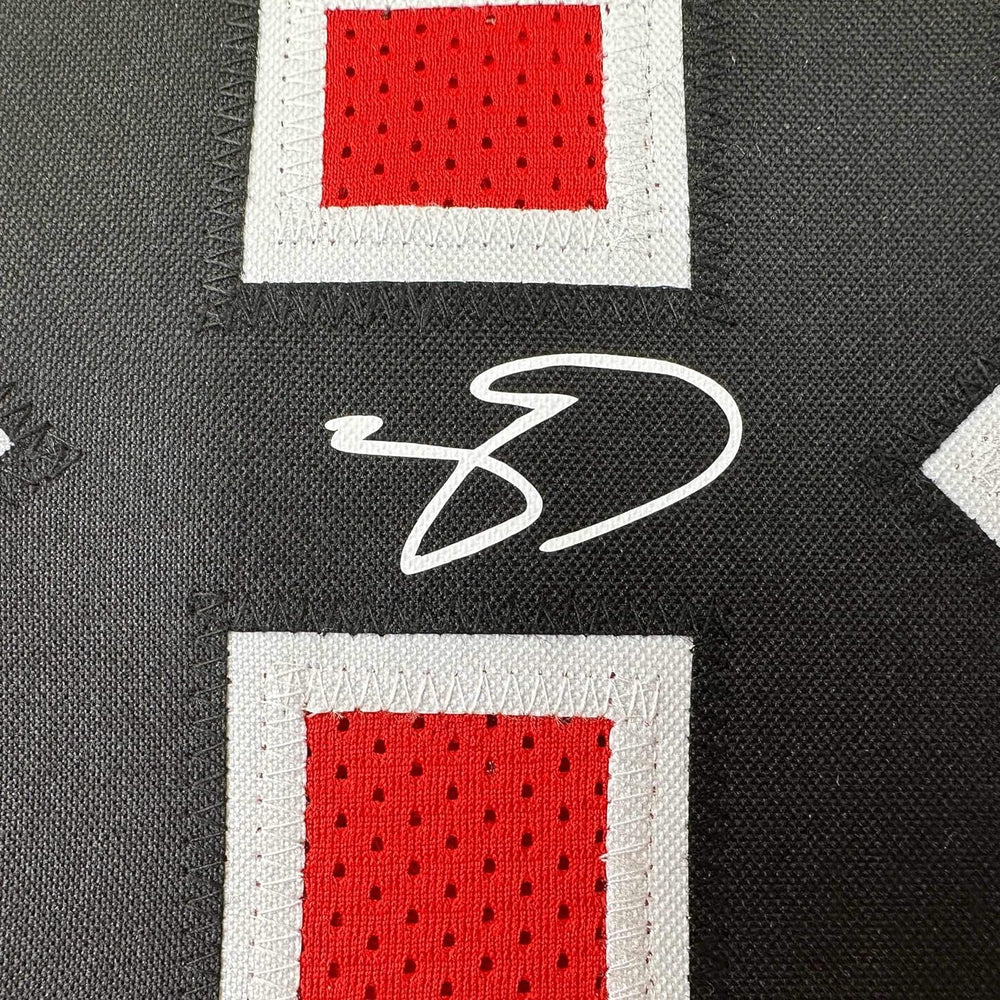 Framed Facsimile Autographed Zach LaVine 35x39 Chicago Red Reprint Laser Auto Basketball Jersey (ONLINE ORDER ONLY)
