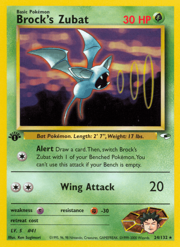 Brock's Zubat (24/132) [Gym Heroes 1st Edition] (Online Only)