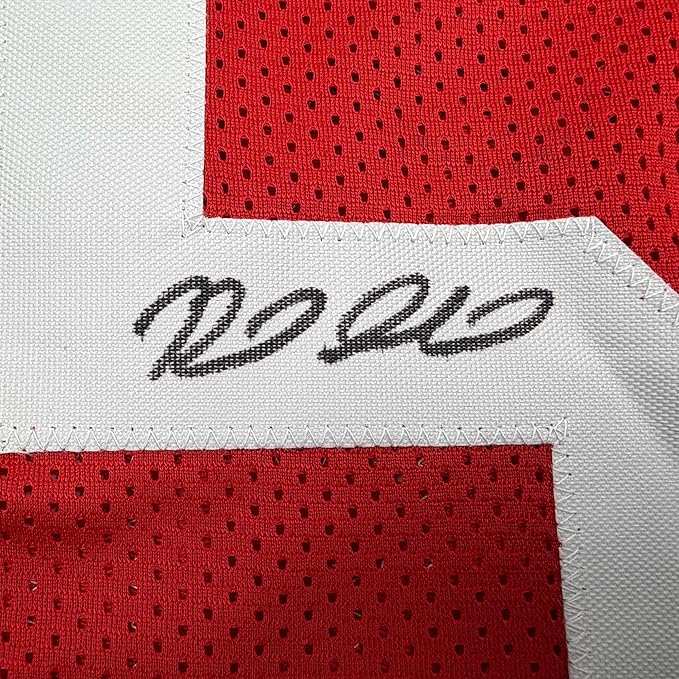 Framed Autographed/Signed Reed Sheppard 35x39 Houston Red Basketball Jersey Beckett BAS COA