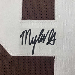 Framed Facsimile Autographed Myles 35x39 Garrett Cleveland Brown Reprint Laser Auto Football Jersey (ONLINE ORDER ONLY)