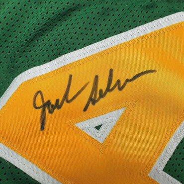 Framed Autographed/Signed Jack Sikma 35x39 Seattle Green Basketball Jersey JSA COA (ONLINE ORDER ONLY)