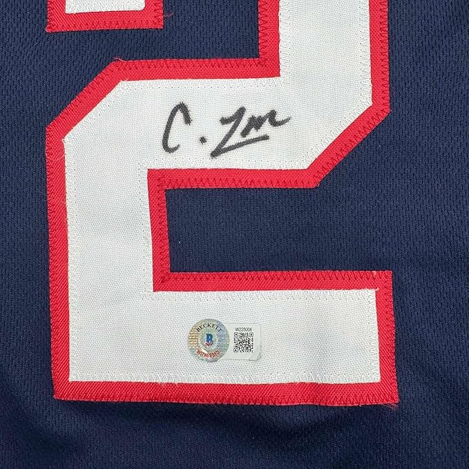 Framed Autographed/Signed Caleb Love 35x39 Arizona Blue College Basketball Jersey Beckett BAS COA