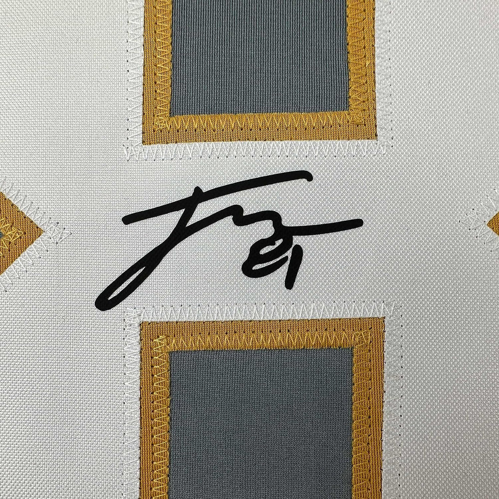 Framed Facsimile Autographed Jonathan Marchessault 35x39 Vegas Grey Reprint Laser Auto Hockey Jersey (ONLINE ORDER ONLY)