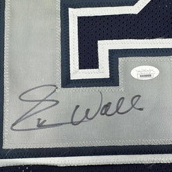 Framed Autographed/Signed Everson Walls 35x39 Dallas Blue Football Jersey JSA COA