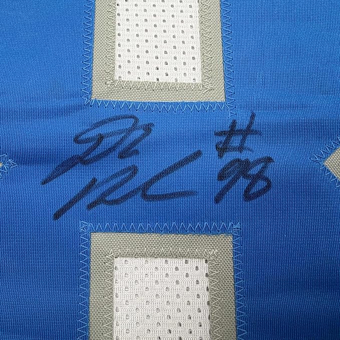 Framed Autographed/Signed D.J. DJ Reader 35x39 Detroit White Football Jersey Beckett BAS COA