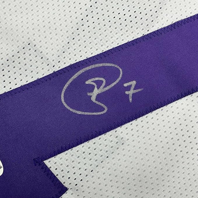 Framed Autographed/Signed Patrick Peterson 35x39 LSU White College Football Jersey JSA COA