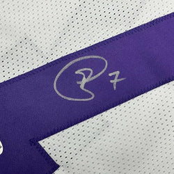 Framed Autographed/Signed Patrick Peterson 35x39 LSU White College Football Jersey JSA COA