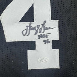 Framed Autographed/Signed George Gervin 35x39 San Antonio Black Basketball Jersey Beckett BAS COA