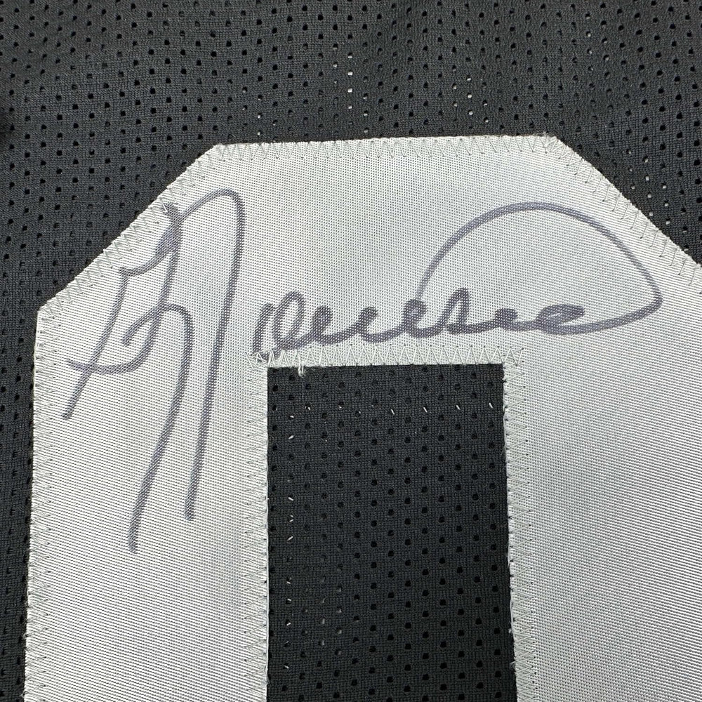 Framed Autographed/Signed Greg Townsend 35x39 Oakland Black Football Jersey JSA COA (ONLINE ORDER ONLY)