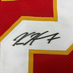 Framed Autographed/Signed Kareem Hunt #27 35x39 Kansas City Red Football Jersey PSA/DNA COA