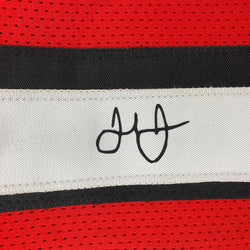 Framed Facsimile Autographed Julio Jones 35x39 Atlanta Red Reprint Laser Auto Football Jersey (ONLINE ORDER ONLY)
