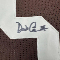 Framed Autographed/Signed Dick Ambrose 35x39 Cleveland Brown Football Jersey JSA COA