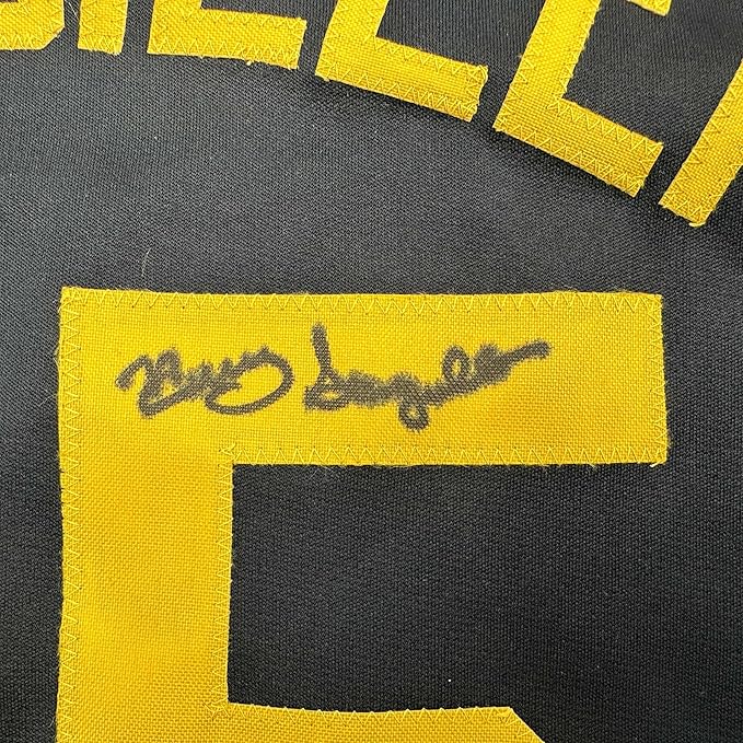 Framed Autographed/Signed Manny Sanguillen 35x39 Pittsburgh Black Baseball Jersey JSA COA