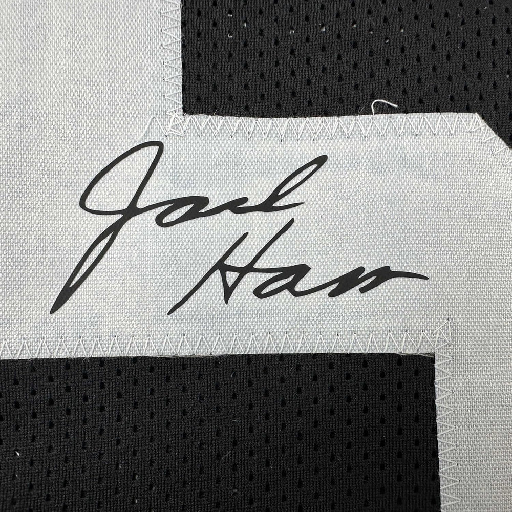 Facsimile Autographed Jack Ham Pittsburgh Black Reprint Laser Auto Football Jersey Size Men's XL (ONLINE ORDER ONLY)