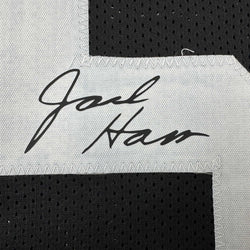 Facsimile Autographed Jack Ham Pittsburgh Black Reprint Laser Auto Football Jersey Size Men's XL (ONLINE ORDER ONLY)