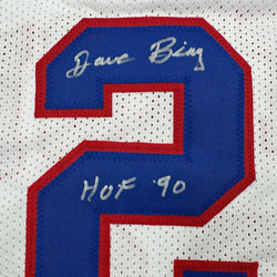 Framed Autographed/Signed Dave Bing HOF 90 35x39 Detroit White Basketball Jersey Beckett BAS COA (ONLINE ORDER ONLY)