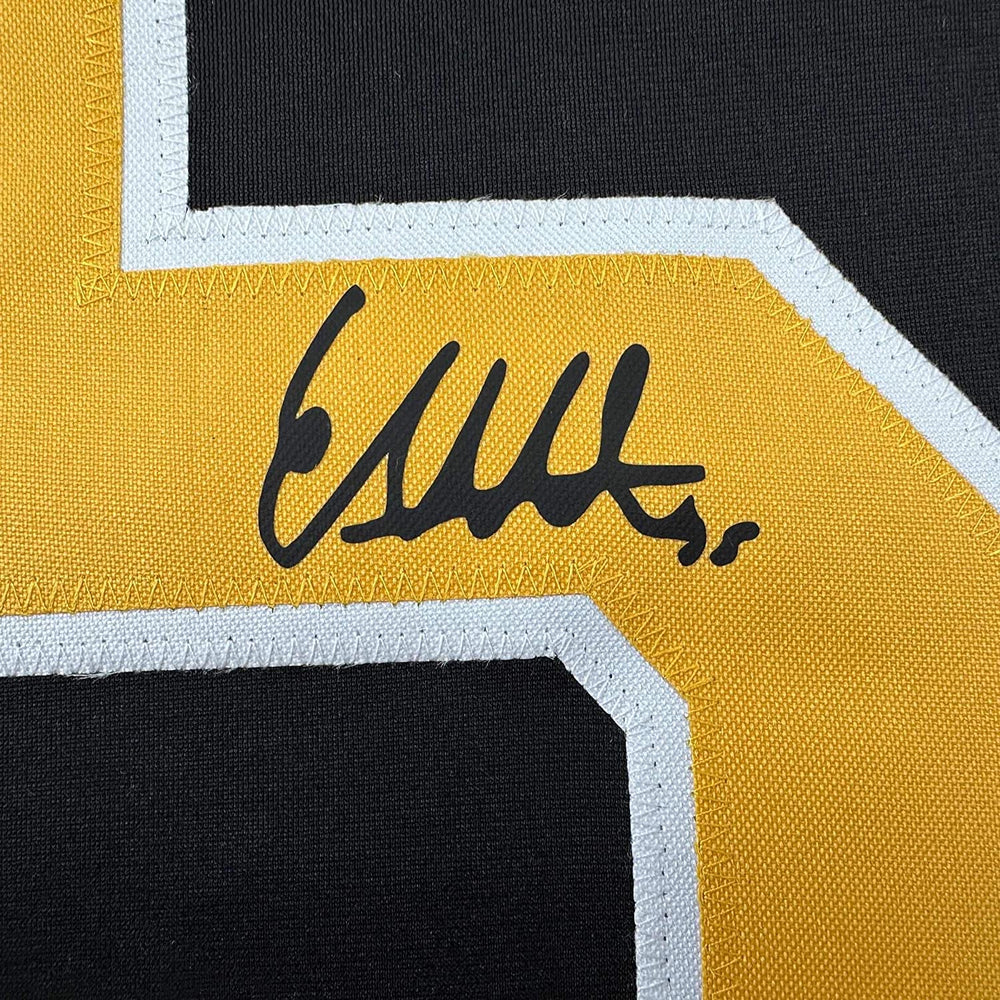 Framed Facsimile Autographed Linus Ullmark 35x39 Boston Black Reprint Laser Auto Hockey Jersey (ONLINE ORDER ONLY)