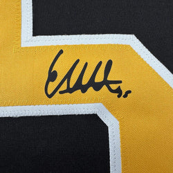 Framed Facsimile Autographed Linus Ullmark 35x39 Boston Black Reprint Laser Auto Hockey Jersey (ONLINE ORDER ONLY)