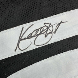 Framed Autographed/Signed Kordell Stewart 35x39 Pittsburgh Black Football Jersey Beckett BAS COA