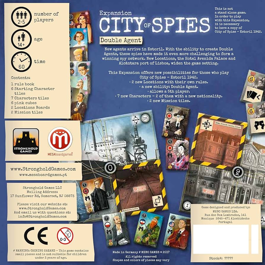 City of Spies: Double Agent Expansion (ONLINE ORDER ONLY)