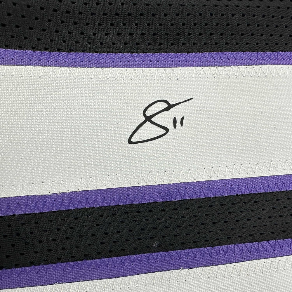 Framed Facsimile Autographed DeMar DeRozan 35x39 Sacramento Black Reprint Laser Auto Basketball Jersey (ONLINE ORDER ONLY)
