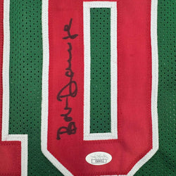 Framed Autographed/Signed Bob Dandridge 35x39 Milwaukee Green Basketball Jersey JSA COA