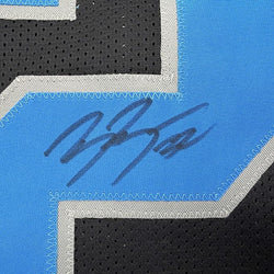 Framed Autographed/Signed Brian Branch 35x39 Detroit Black Football Jersey Beckett BAS COA