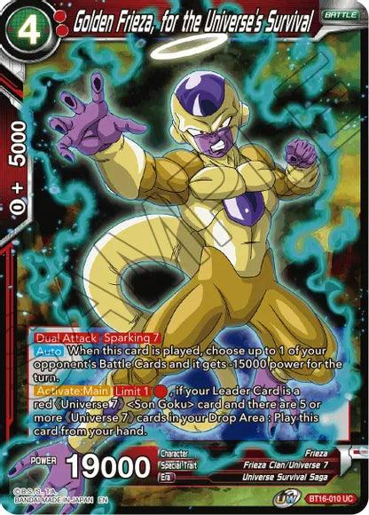 Golden Frieza, for the Universe's Survival (BT16-010) [Realm of the Gods] (ONLINE ORDER ONLY)
