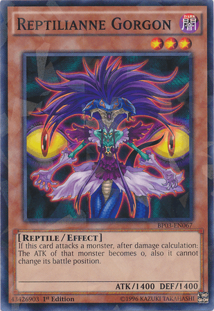 Reptilianne Gorgon [BP03-EN067] Shatterfoil Rare (ONLINE ORDER ONLY)