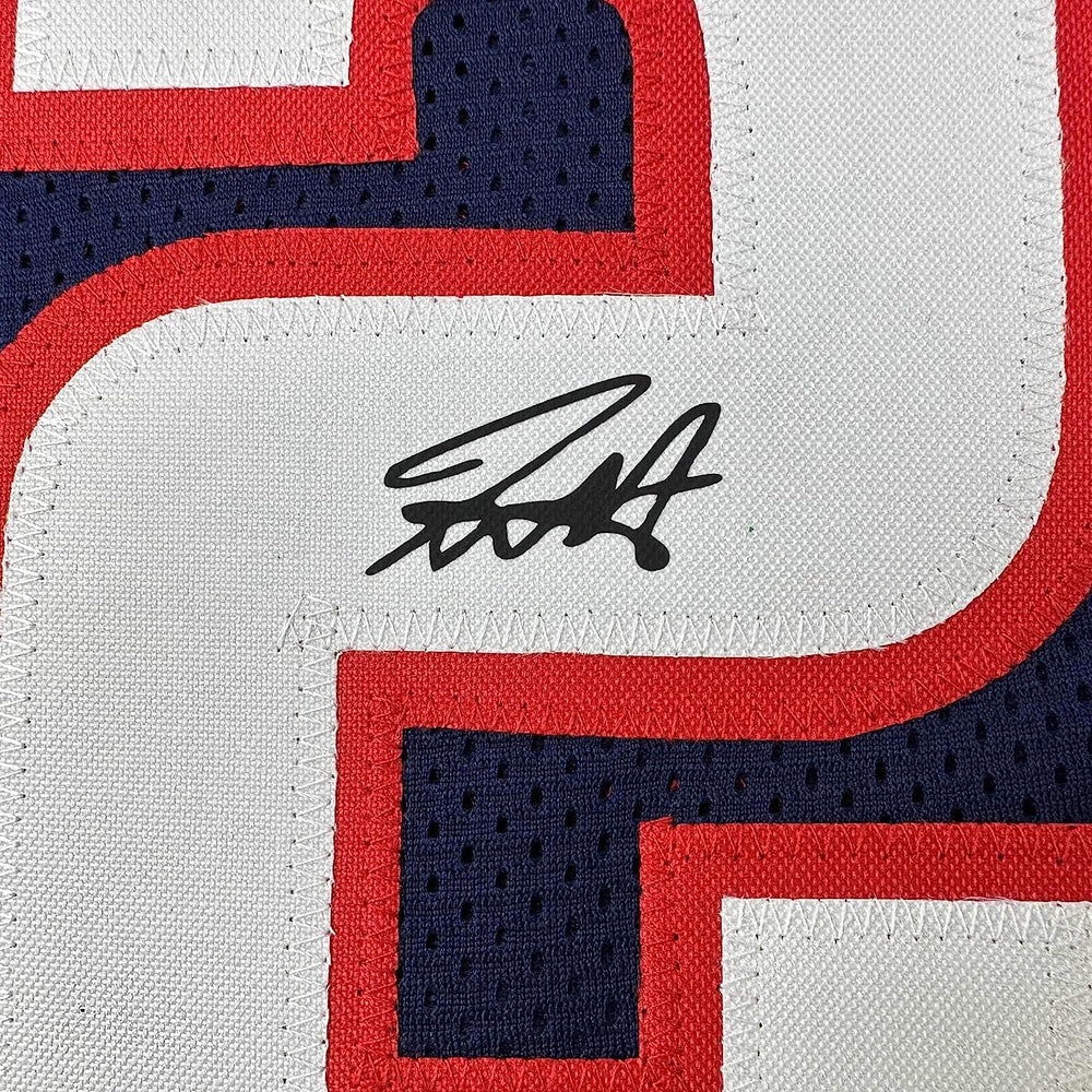 Framed Facsimile Autographed Jamal Murray 35x39 Denver Blue Reprint Laser Auto Basketball Jersey (ONLINE ORDER ONLY)