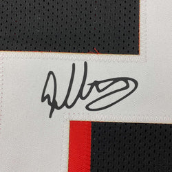 Framed Facsimile Autographed Todd Gurley II 35x39 Atlanta Black Reprint Laser Auto Football Jersey (ONLINE ORDER ONLY)