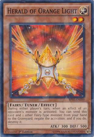 Herald of Orange Light [BP03-EN050] Shatterfoil Rare (ONLINE ORDER ONLY)