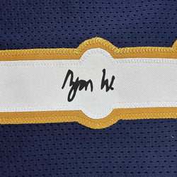 Framed Facsimile Autographed Zion Williamson 35x39 New Orleans Blue Reprint Laser Auto Basketball Jersey (ONLINE ORDER ONLY)