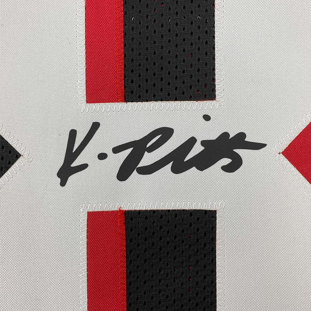 Framed Facsimile Autographed Kyle Pitts 35x39 Atlanta Black Reprint Laser Auto Football Jersey (ONLINE ORDER ONLY)