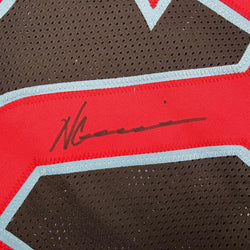 Framed Autographed/Signed Nico Collins 35x39 Houston H-Town Black Football Jersey JSA COA