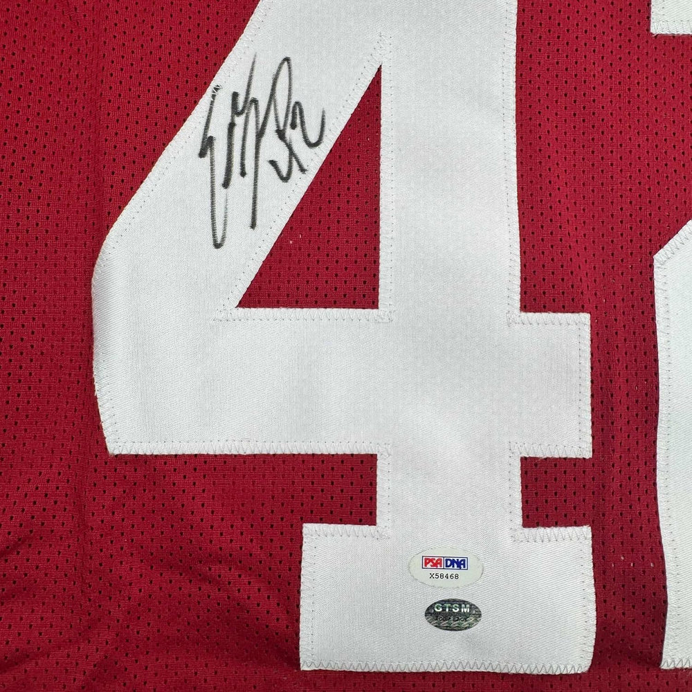 Framed Autographed/Signed Eddie Lacy 35x39 Alabama Red College Football Jersey PSA COA