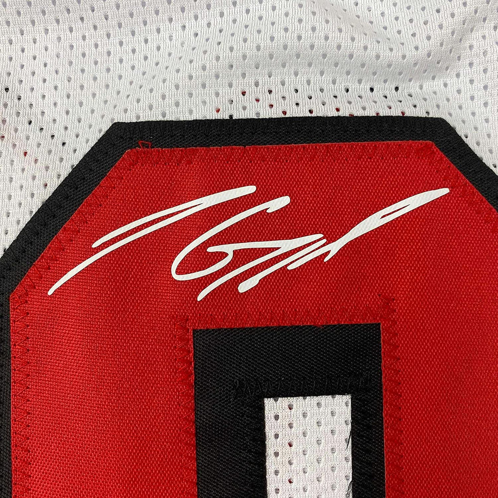 Framed Facsimile Autographed Jimmy Garoppolo 35x39 San Francisco White Alternate Reprint Laser Auto Football Jersey (ONLINE ORDER ONLY)