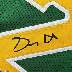 Framed Facsimile Autographed Gary Payton 35x39 Seattle Rookie Green Reprint Laser Auto Basketball Jersey (ONLINE ORDER ONLY)