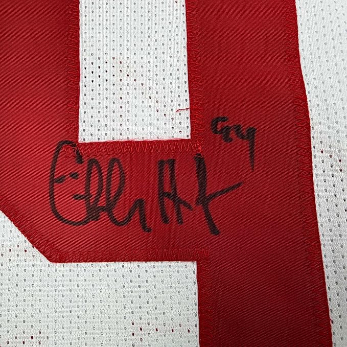 Framed Autographed/Signed Charles Haley 35x39 San Francisco White Football Jersey JSA COA