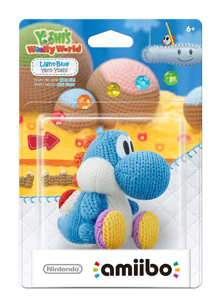 Light Blue Yarn Yoshi Amiibo: Yoshi's Woolly World Series (Nintendo Switch) (ONLINE ORDER ONLY)