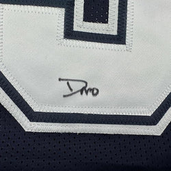 Framed Autographed/Signed DeMarvion 35x39 Overshown Dallas Blue Football Jersey JSA COA