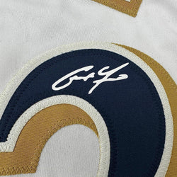 Framed Facsimile Autographed Christian Yelich 35x39 Milwaukee White Reprint Laser Auto Baseball Jersey (ONLINE ORDER ONLY)