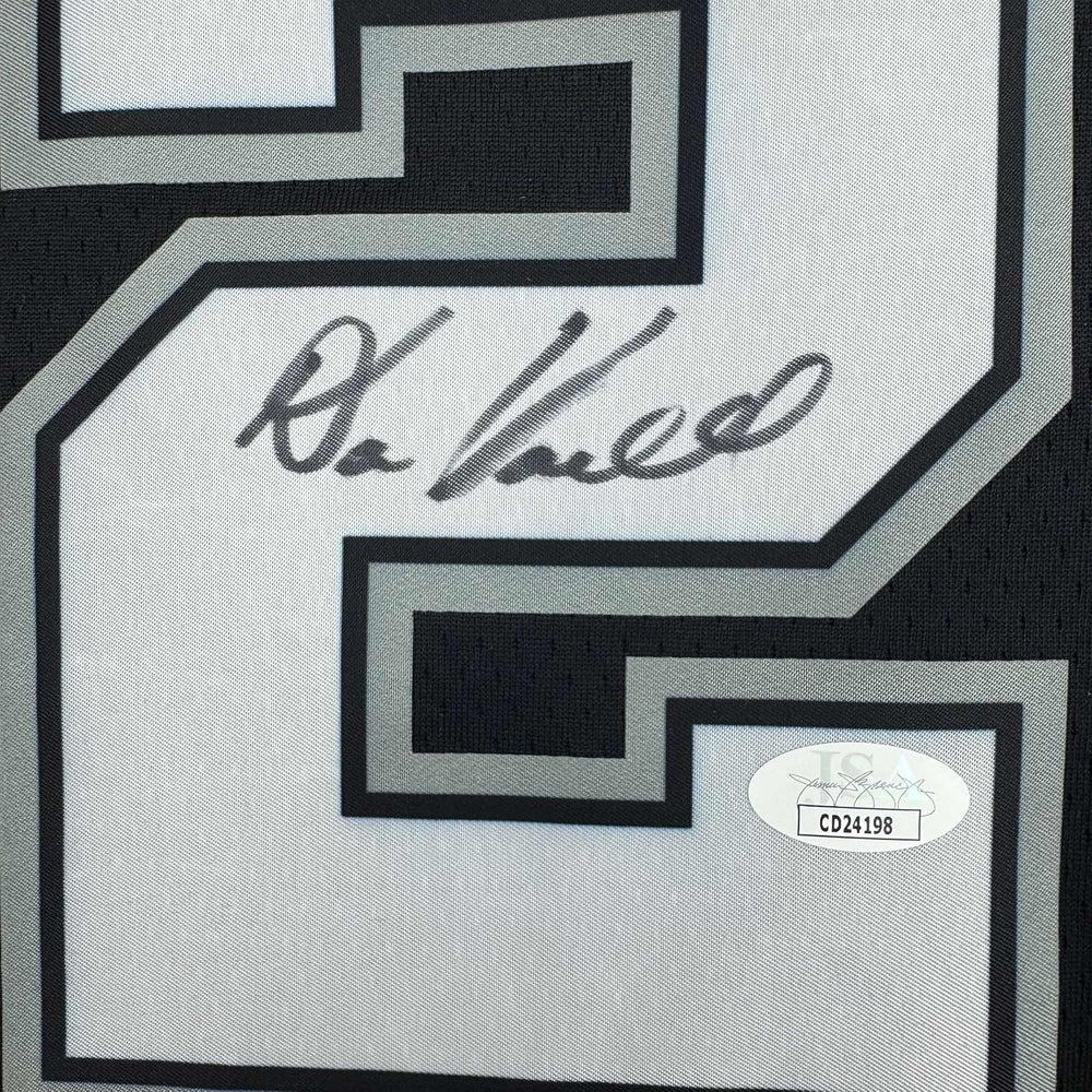 Framed Autographed/Signed Devin Vassell 35x39 San Antonio Black Basketball Jersey JSA COA