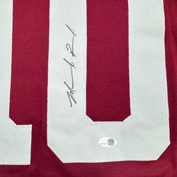 Framed Autographed/Signed Marcel Reed 35x39 Texas A&M Maroon College Football Jersey JSA COA
