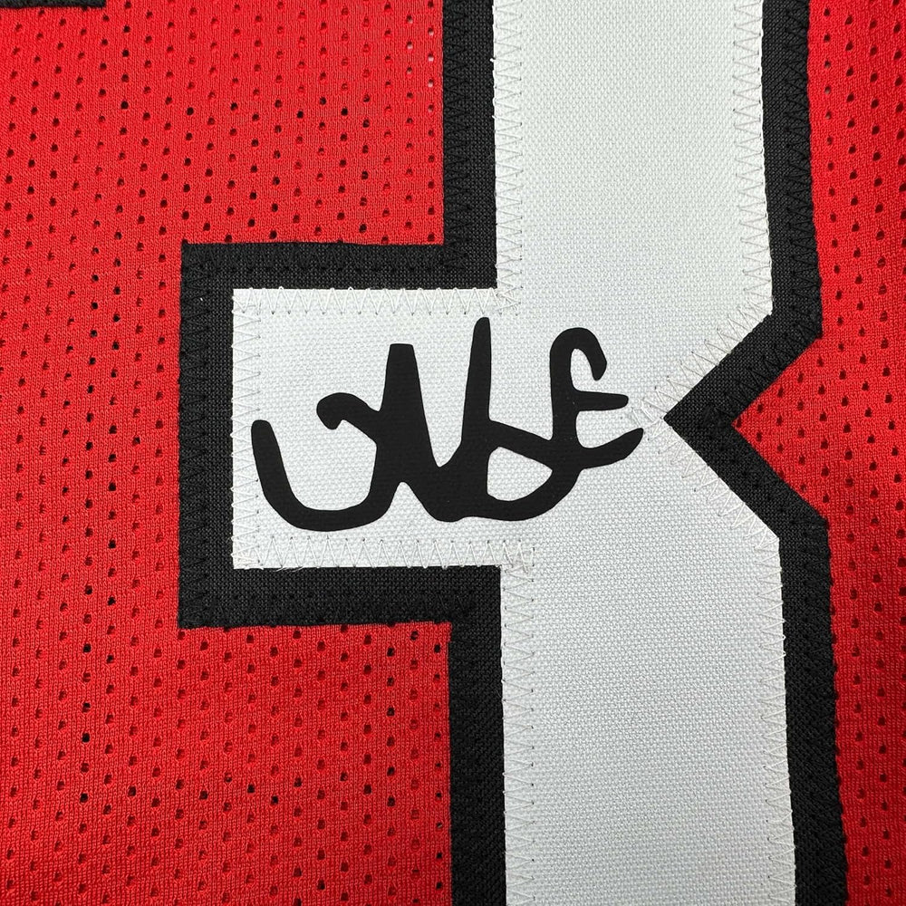 Framed Facsimile Autographed Nate Frazier 35x39 Georgia Red Reprint Laser Auto College Football Jersey (ONLINE ORDER ONLY)